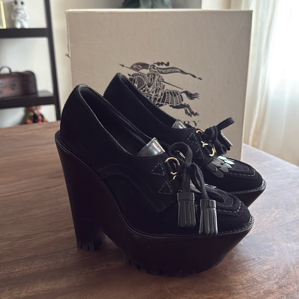 Oxford Platform by Burberry, size -US8,5/38,5, color-black